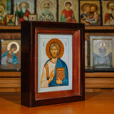 Парные писанные иконы: «Спаситель» и «Неувядаемый цвет»