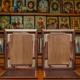 Парные писанные иконы: «Спаситель» и «Неувядаемый цвет»