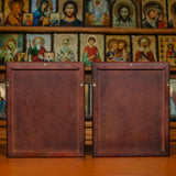 Парные писанные иконы: «Спаситель» и «Неувядаемый цвет»