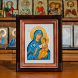 Парные писанные иконы: «Спаситель» и «Неувядаемый цвет»