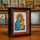 Парные писанные иконы: «Спаситель» и «Неувядаемый цвет»