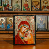 Парные иконы: Спаситель и Богородица Казанская